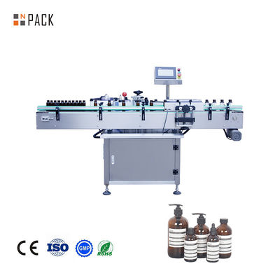 Npack کنترل PLC اتوماتیک عمودی دور بطری برچسب گذاری ماشین برای بطری پلاستیکی