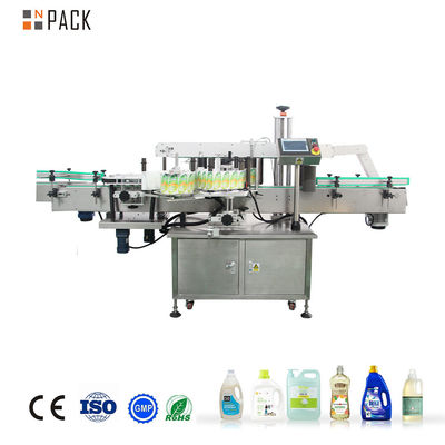 Npack کنترل PLC اتوماتیک دو طرفه برچسب گذاری ماشین برای بطری های پلاستیکی گرد و مربع