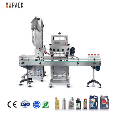 Npack Full Auto 1000-5000ml دستگاه مونتاژ قفل بطری با 6 چرخ خطی و دستورالعمل آنلاین
